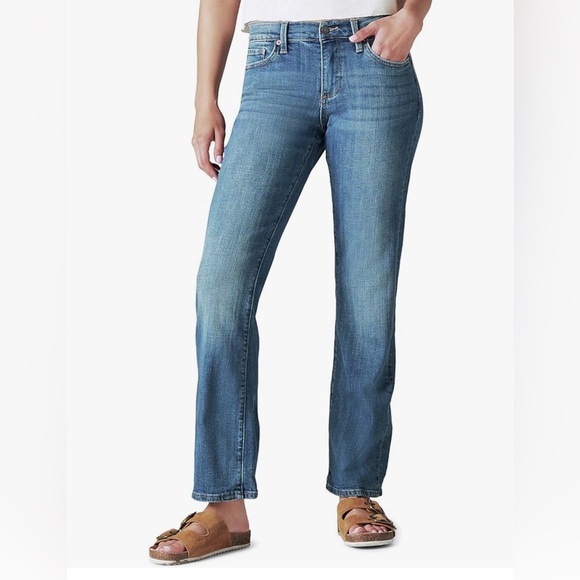 Lucky Brand ☘️ Easy Rider Dungarees Jeans, Size 14 Bootcut. Button Fly. USA made - Picture 2 of 9